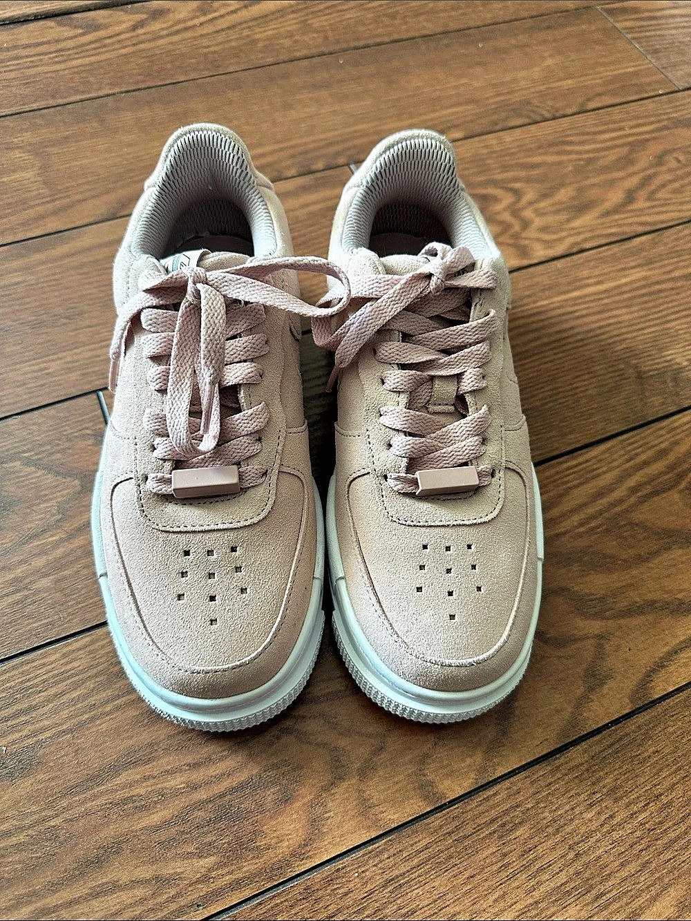 Nike Air Force 1 PLT.AF.ORM Pink & White US 6 Like New